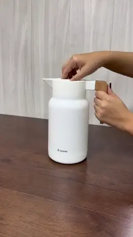 🔥 Garrafa Térmica Café Chá Suco Bule Térmico Branco 1 Litro Wood Fashion Termopro 💰 *Por R$ 39,90* 😱  Comente OK que te mando o link ⚠️ Promoção sujeita à alteração de preço e estoque do site
