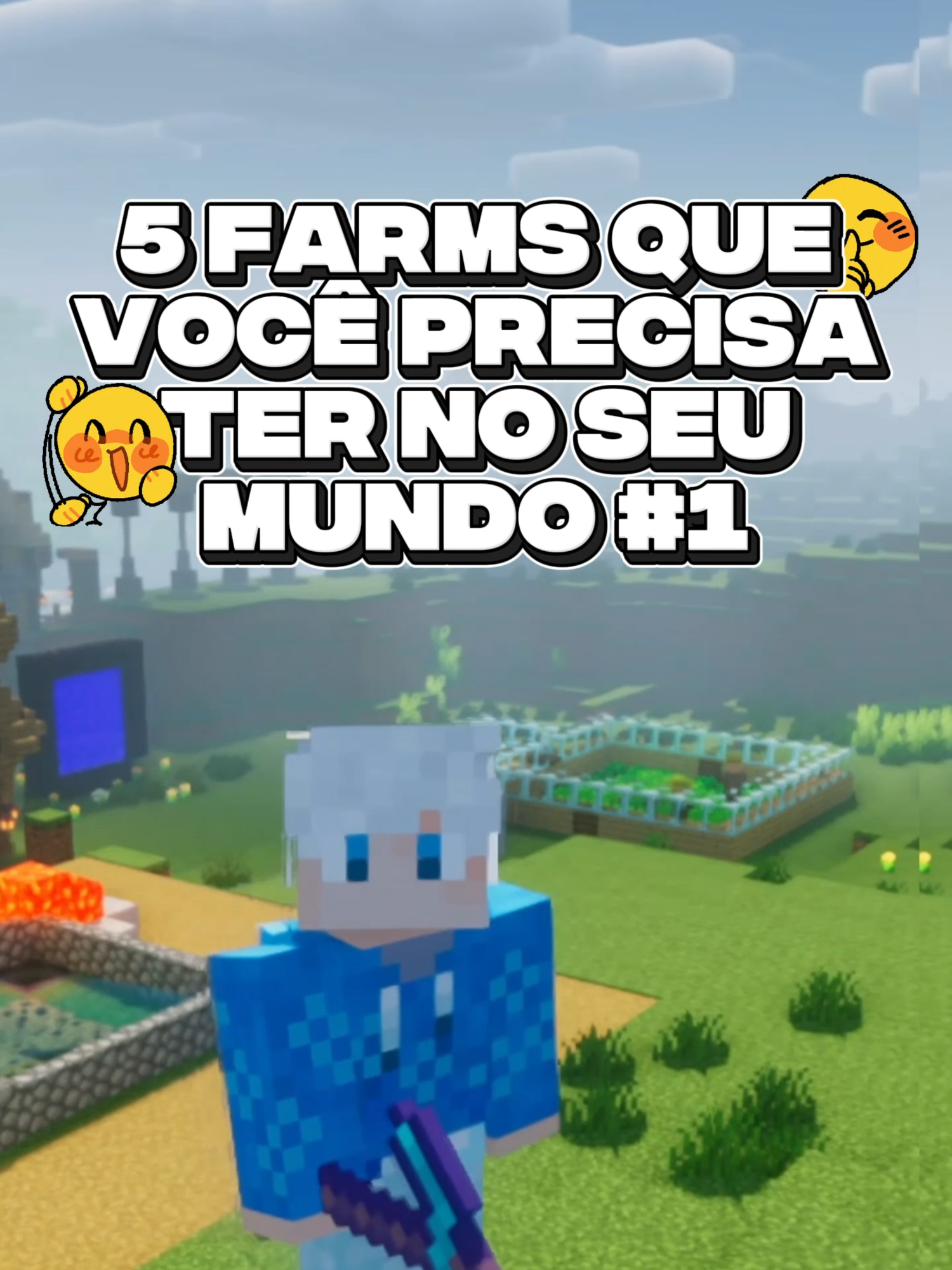 5 FARMS QUE VOCÊ PRECISA TER NO SEU MUNDO PARTE #1  #Minecraft #minecraftbedrock #minecraftfyp #fyp #realista #minecraftdesafio #viral #trend