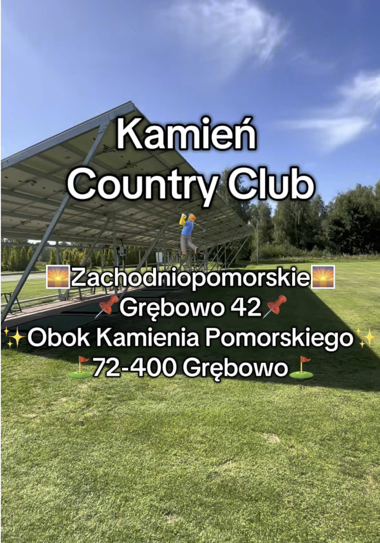Kamień Country Club 🏌️‍♂️ Grębowo 42 (obok Kamienia Pomorskiego) ⛳️. Czekamy na was ☎️ #dc #zachodniopomorskie #polegolfowe #atrakcje #morze 