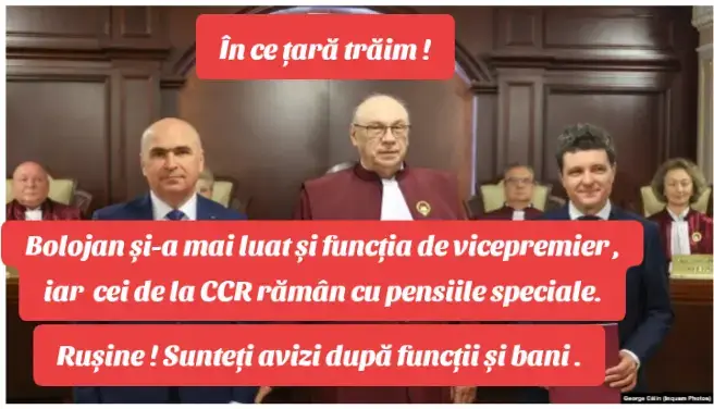 Bolojan dă afară oameni și el își ia funcție în plus. Cei de la CCR rămân cu pensiile speciale. Au avut înțelegere între ei. Românii sărăcesc iar jigodiile astea își umple buzunarele și conturile. Sunteți o adevărată rușine și un mare dezastru pentru țară. La pușcărie cu voi ! #calingeorgescu2024 #videoviral #tik_tok #foryoupage❤️❤️ #free @GEORGE SIMION @calin.georgescu.real @Anca Alexandrescu72Official @Partidul AUR ✔️ 