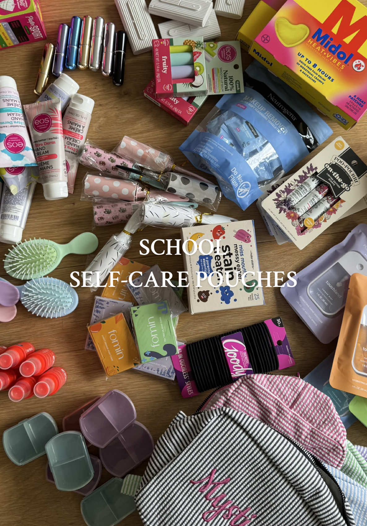 Kindness fits perfectly in a pouch 🧚‍♂️🍓💫💗💋🦋 #girlthings #backtoschool #selfcarepouches #restock #packwithme 