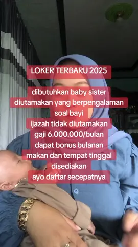 loker baby sister pendaftaran cheat wa di bio #babysister #babysisters #lokerjakarta #loker #lokerterbaru 