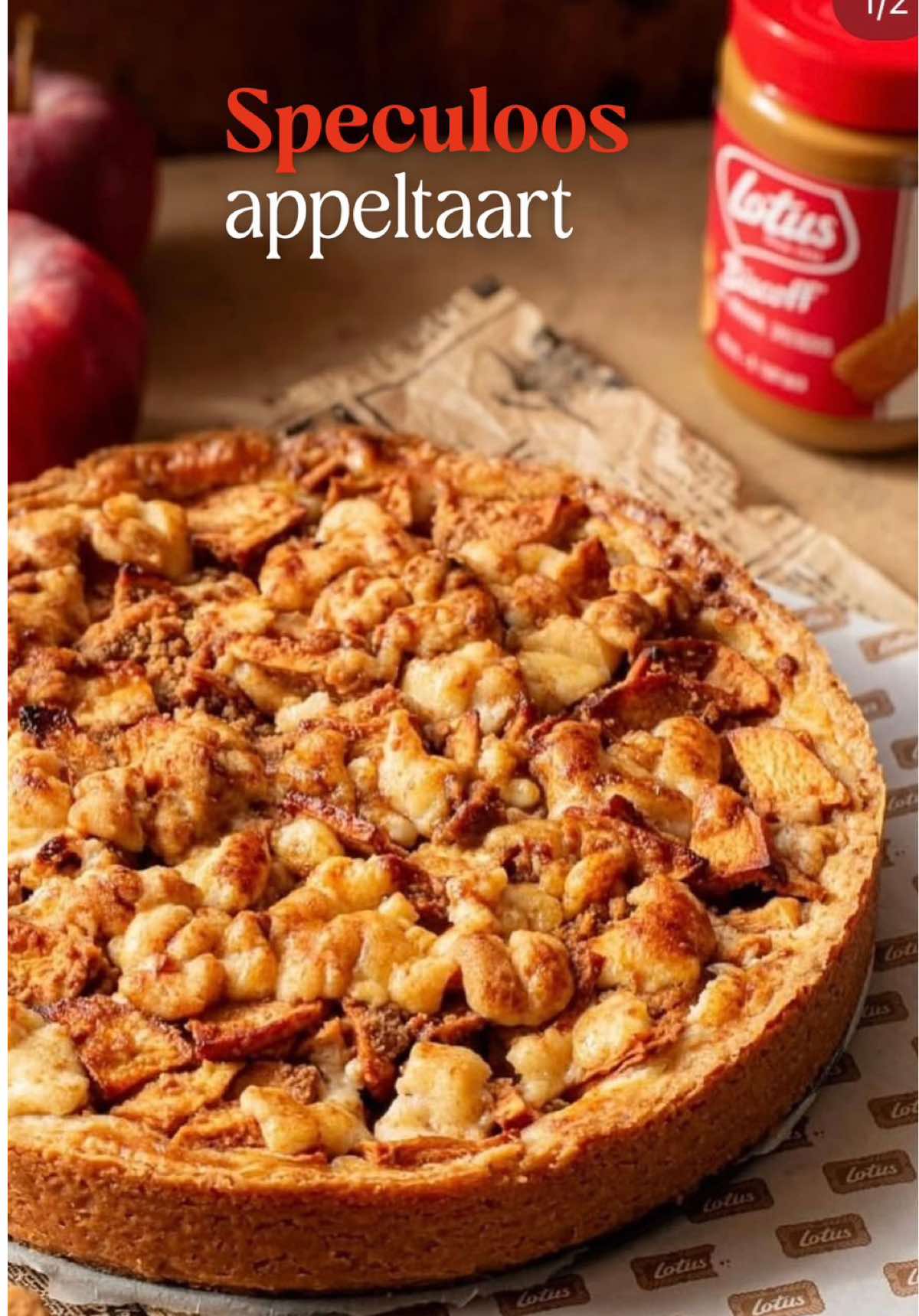SPECULOOS APPELTAART 🍰 Ongeacht het seizoen… een punt van deze speculoos appeltaart is áltijd een goed idee 🥹✨Dit is comfort food op z’n best! Bodem 225 gr bloem 150 gr koude roomboter 110 gr suiker Snufje zout 1 ei (losgeklopt) Vulling 750 gr appels ½ el kaneel 150 g Lotus koekjes (fijngemalen, ± 19 st.) Topping 60 gr speculoos pasta 50 gr Lotus koekjes (± 6 st.) Slagroom Bereiding 1️⃣ Kneed boter, bloem, suiker en zout tot kruimeldeeg. Voeg 1 el ei toe en kneed tot een deeg. 2️⃣ Zet 100 g apart, verdeel de rest in een ingevette springvorm (18 cm) en zet in de koelkast. 3️⃣ Snijd appels, meng met kaneel. 4️⃣ Strooi gemalen lotus koekjes over de bodem, voeg appel toe. 5️⃣ Verdeel het overgebleven deeg erover, bestrijk met ei. 6️⃣ Bak 50 min op 200°C, daarna 10 min op 180°C tot goudbruin. 7️⃣ Laat afkoelen. 8️⃣ Top af met gesmolten speculoos, slagroom en extra lotus koekjes. Genieten 😍 Veel liefs, Melanie #speculoos #appaletaart #speculoosappeltaart #biscoff #applepie 