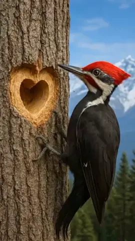 This Woodpecker Made the Apple Logo! 😱 #fyp #newtrend #newvideo 