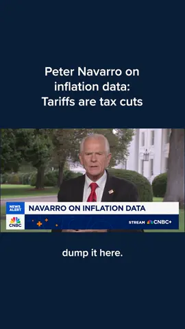 White House trade advisor Peter Navarro on Thursday said he sees President Trump's tariffs as a #tax cut because they helped justify the passage of Trump's 