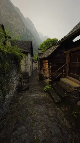 That’s not what that means… | 📍Foroglio / Ticino (Switzerland) ➡️ if you want explore the area make sure to check my Ticino Guide (link in bio) | 📷 more beautiful villages @giuliogroebert  | #village #rain #switzerland 