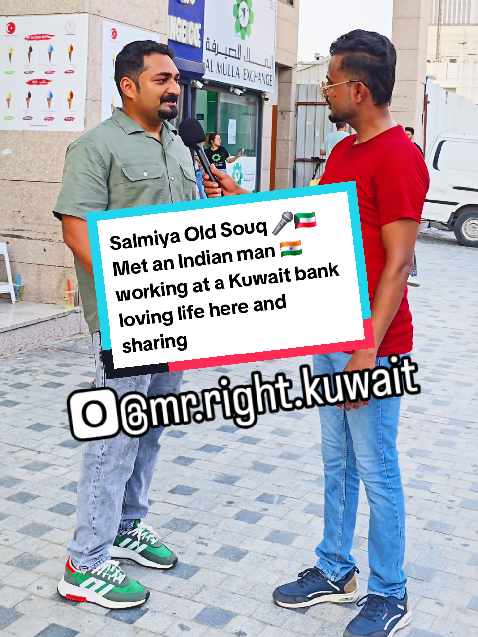 #creatorsearchinsights  Street interview in Salmiya Old Souq 🎤🇰🇼 Met an Indian man 🇮🇳 working at a Kuwait bank loving life here and sharing his great experience 😄✨ #StreetInterview #Kuwait #IndianInKuwait #KuwaitLife 