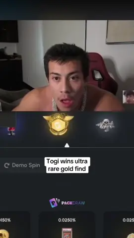 Togi wins ultra rare gold find #kickstreaming 