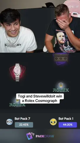 Togi and Stevewilldoit win a Rolex Cosmograph  #kickstreaming 