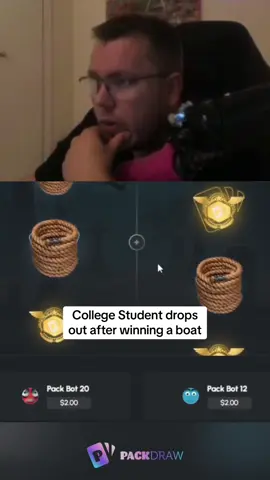 College Student drops out after winning a boat #kickstreaming 