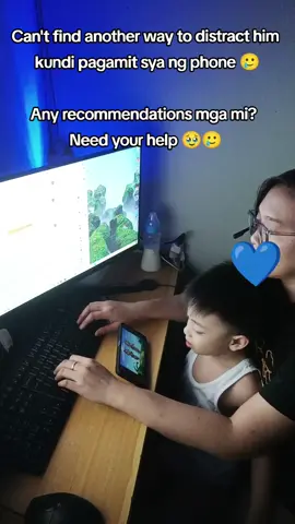 No choice kundi ibigay ung phone sa kanya para lang ma distract sya at di maapektuhan ung trabaho 🥲 Meron ba kayo ma recommend mga mi? other ways to distract children while we, parents are working from home? 🥹 Can anyone relate? #MomsofTikTok #tiktokviral #wfh #remotework #fyp 