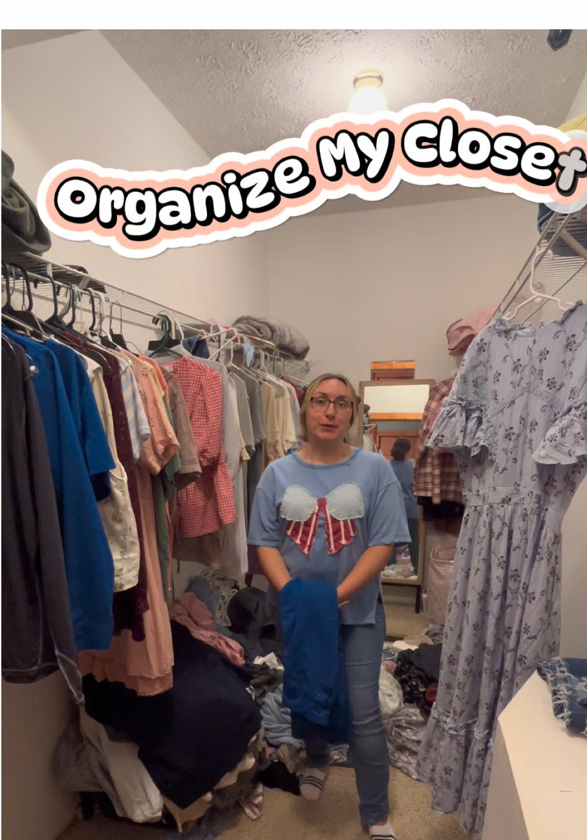 Organize my closet. Took a few breaks in between to give my children snacks and cuddles, but got it done. #organize #closetcleanout #momlife #fypシ 