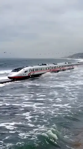 l' unique train à pouvoir traverser la mer  #mer #train #tgv #technology #fypviralシ 