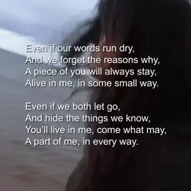 even if we end up never talking to each other again you'll always be a part of me || NOT MY BG FOR REMOVAL DM #poem #poetry #core #corecore #Love 