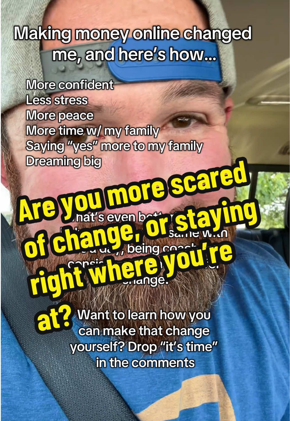 We are scared of change, but really we are tired of the same song and dance of striving and struggling to get by in today’s economy. Are you more scared of change, or staying exactly where you’re at? #sidehustlefordads #makemoneyonline #sidehustleforbeginners #digitalchampiondads #onlineincome 