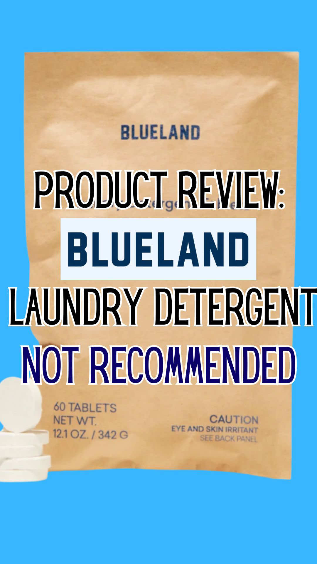 Blueland is a bit lost right now but I think they can get back on track by going back to basics: powdered detergent.  Let me explain: 1) Packaging - It seems like their focus is reducing plastic waste from packaging, a powdered detergent would fit great in the cardboard bags. A powder would also sort out the dissolving issue which can be a very serious pain and is one of the two reasons behind its poor performance.  2) Performance - A single tablet is simply not enough product for most loads. A typical two tablespoon dose of powdered detergent weighs 24 grams while a Blueland tablet is only 6 grams. This means you'd have to use 4 tablets to match up to the smallest recommended dose of a typical powdered detergent (by mass). In my testing, using 24 grams (4 tablets) of Blueland detergent greatly increased the performance verse using 16 grams (two tablets). At $.34/tablet, this would drive the cost per load to ~$1.40 making it the most expensive detergent on the market.  3) Why A Tablet? - The main reason for their attempt into a dosed product is to compete against the big brands 'pack' (pod*) detergent and push their anti-PVA marketing (PVA is the plastic polymer used to house most laundry detergent pods). Comparing their tablet to a typical concentrated liquid pod is not apples to apples. They have just pressed powdered detergent into a tablet.  Keep it simple folks, powdered detergent (from my perspective based on frequency of comments) is having a moment right now. By switching to making powdered detergent you'd save money on production, reduce cost, and provide your client an easier to use and better performing product.  If you love your Blueland detergent tablets and want to try and get a bit more performance try crushing it up and using a bit more! Adding powdered boosters and other cleaning aids goes a long way for any wash load.  *Pod is a P&G trademark, the generic term is pack.  #blueland #bluelandreview #bluelandlaundryreview #bluelandlaundrydetergentreview #bluelandlaundrydetergent