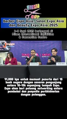 20250814 - Barber Expo Asia, Salon Expo Asia dan Beauty Expo Asia 2025. 6-8 Sept 2025 bertempat di Mines International Exhibition  & Convention Centre. 91,000 kps untuk memuat peserta dari 15 buah negara dengan sasaran pengunjung antara 10-15k sepanjang tempoh Expo. Expo akan beri peluang networking antara pembekal dan penyedia perkhidmatan dengan pelanggan. #barberexpoasia2025 #salonexpoasia2025 #beautyexpoasia2025 #kamisalon