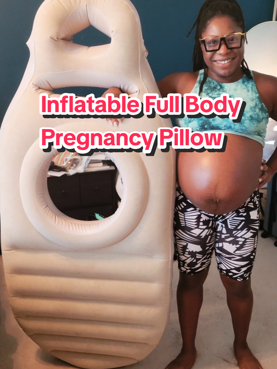 My wife truly LOVES this Inflatable Full Body Pregnancy Pillow. After being concerned about her having back pains and her wishing she could lay on her stomach. I found this product that has helped her to relax more, sometimes sleep better and relieve her back pains. She is now 8 months pregnant and the belly opening to the pillow fits amazing and provides comfort.  #pregnantlife #pregnancytiktok #pregnant #pregnacyjourney #pregnacyhack 