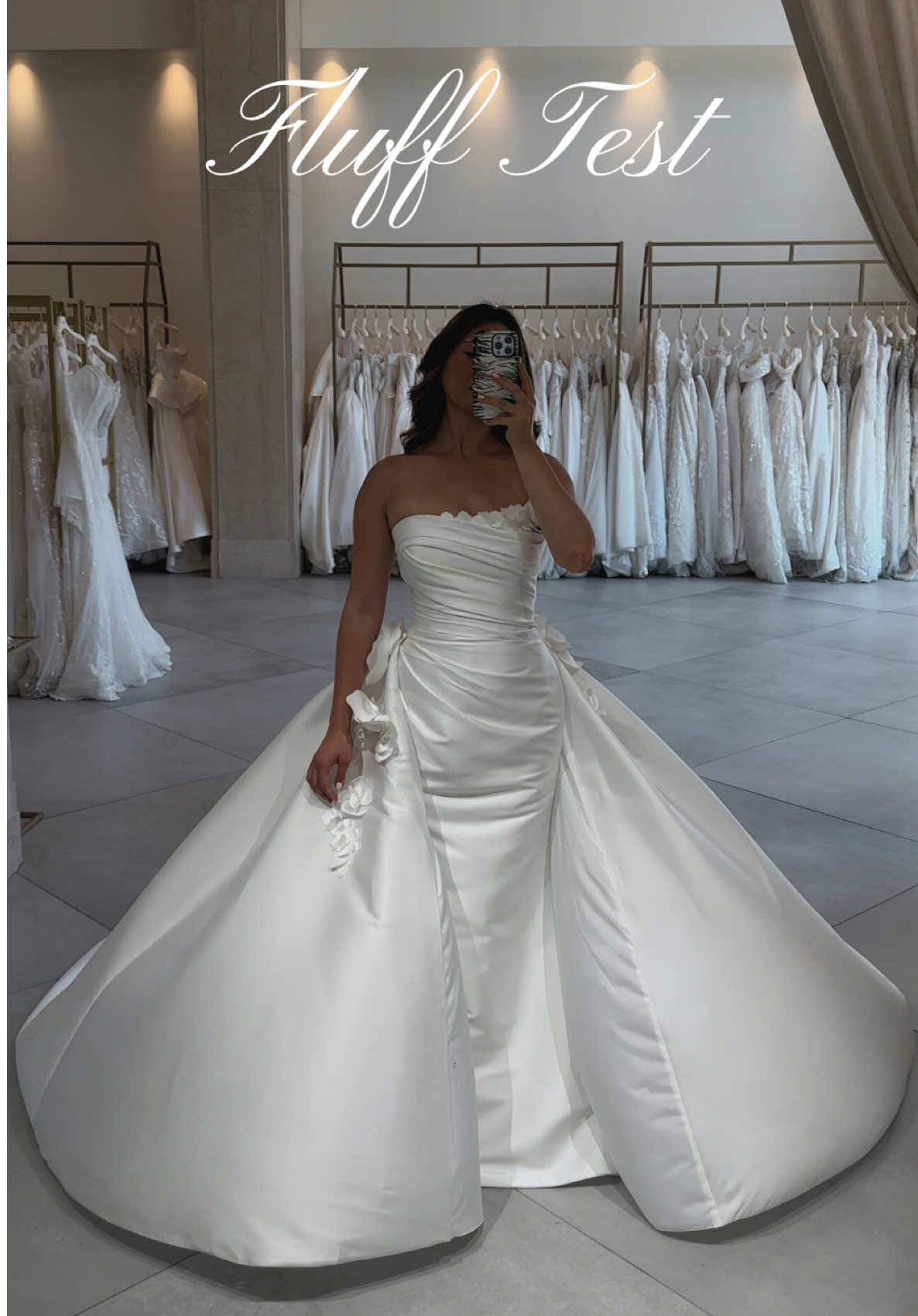 Which was your favorite ✨fluff✨? All dresses are from @Karoza Bridal #bridal #weddingdress #ballgown #weddinggown #weddingdresstryon 