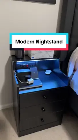 Modern Nightstand 😍 #nightstand #roomdecor #endtable #roomessentials #roomupgrade #tiktokshopcreatorpicks 