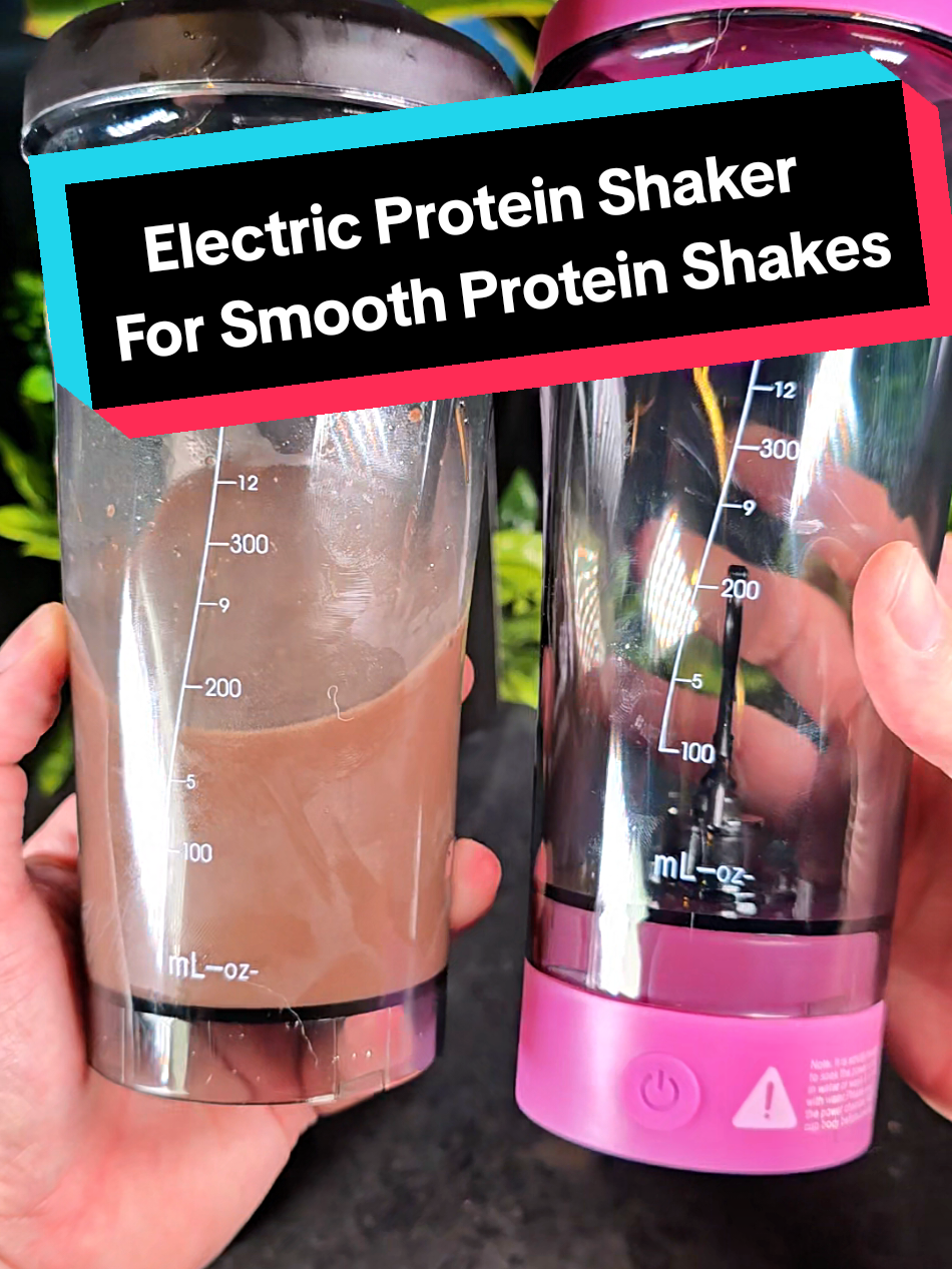 Electric protein shaker with mixer to get rid of all those lumps! Perfect for on the go or at work! #proteinmixer #proteinshaker #proteinshake #electricproteinshaker #tiktokmademebuyit 