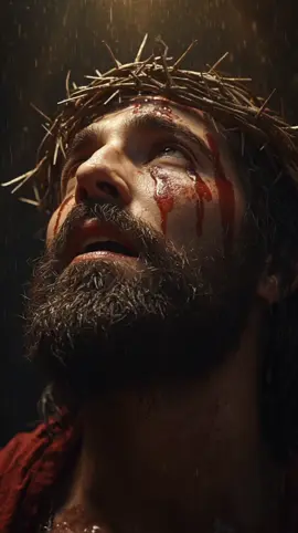 A breathtaking cinematic vision — a man crowned with thorns, looking to the heavens as golden light pierces the storm, every drop of rain and tear captured in stunning detail. An epic moment of faith and sacrifice.  #EpicArt #CinematicScene #Faith #EpicVisuals #Masterpiece 