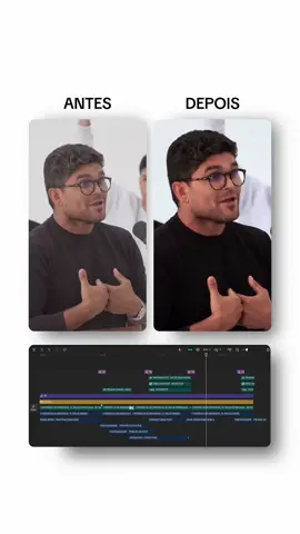 Transformação de um corte de podcast!  Se você quer que seus vídeos ganhem vida com uma edição dinâmica e envolvente ou se você também quer aprender esse estilo de edição, me chama para elevar seus vídeos a outro nível! 💡 #EdiçãoDeVídeo #AntesEDepois #TransformaçãoDeConteúdo #EditorDeVídeo #VídeosCriativos        