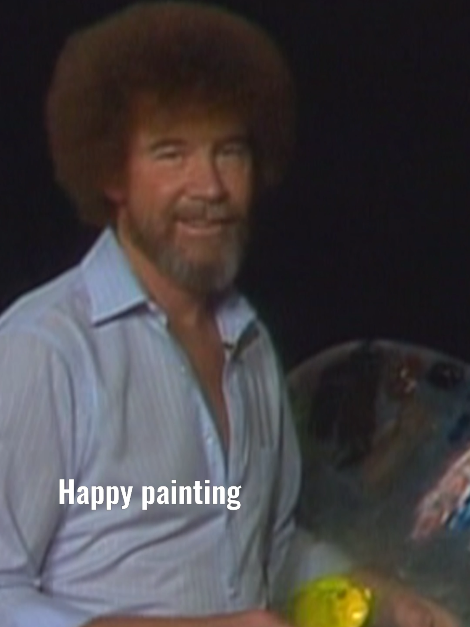 Bob finishes the Emerald Waters painting with a big tree, prominently placed onto the painting, and a signature in bright red. How do you typically finish your paintings? #paintlikebobross #paintingtutorial #quoteoftheday
