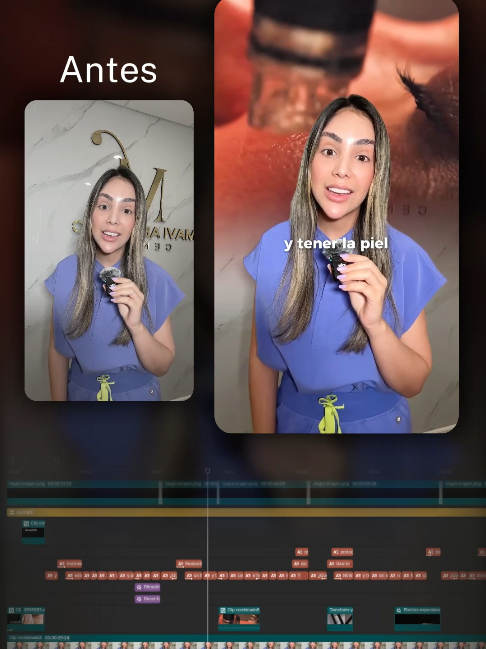 Así se ve la linea de tiempo tras 2hs de edición ☠️👇🏼 Los pasos que seguí para llegar a este resultado son: - Recortes de silencios - Colorización - Zooms (keyframes) - Duplicado y recorte de fondo - Subtitulos automáticos - Títulos - Animaciones/videos/imágenes - Transiciones - Efectos de sonido Si te gusta el contenido sobre edición seguime para mas tips 🎥 #ediciondevideo #capcut #videoediting #efectoscapcut #trucoscapcut
