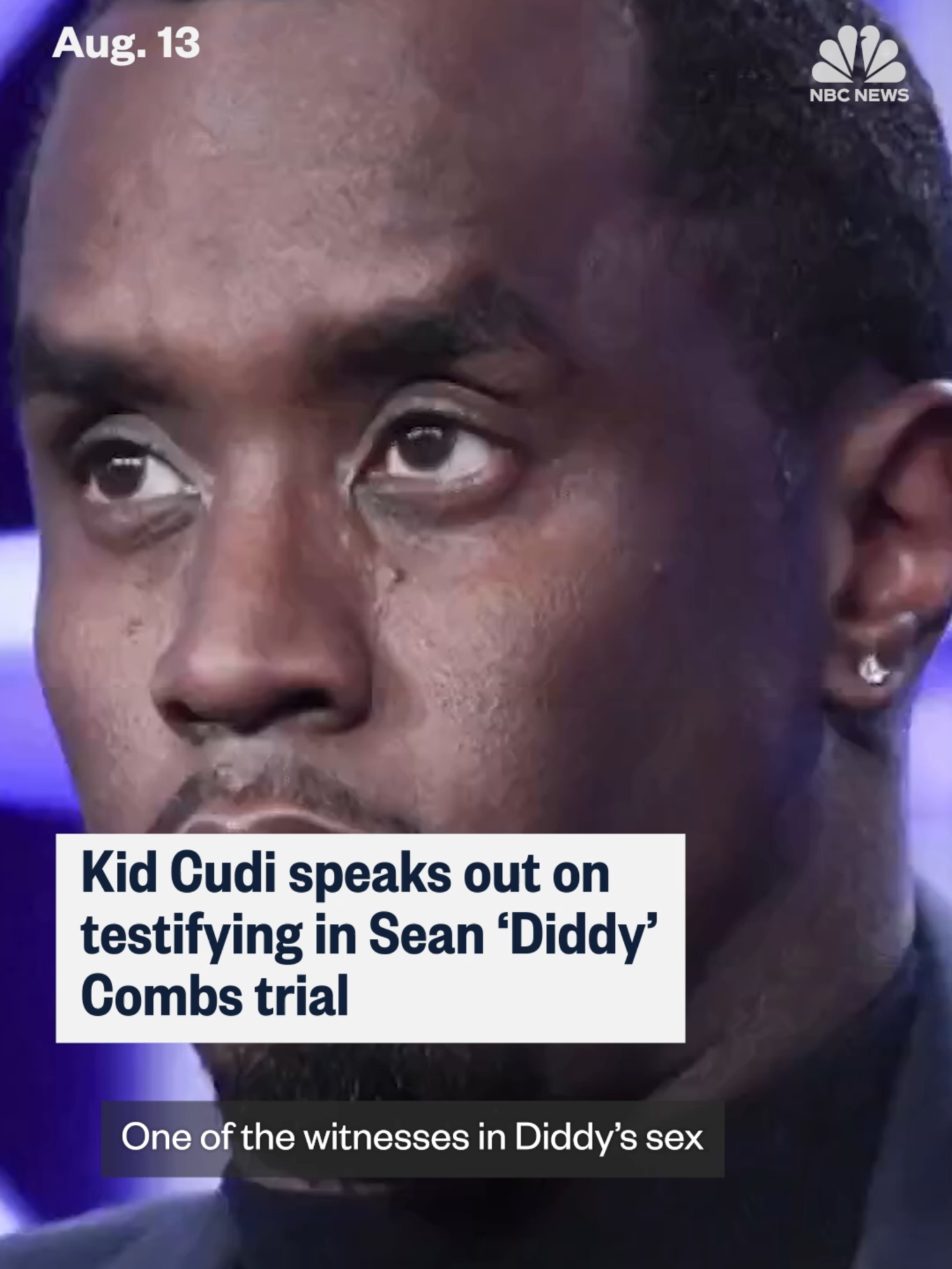 Rapper #KidCudi opened up for the first time about his experience testifying at the Sean “#Diddy” Combs' sex trafficking trial, telling #podcast host #AlexCooper that he 