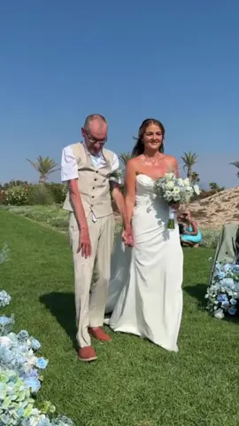 The most special moment of my life walking down the aisle with my amazing dad 🤍  My dad suffers from Motor Neurone Disease and we weren’t sure he would get there dad but he did it and I could not be prouder. He channelled all his strength to take the most important steps of my life with me.  A video to cherish forever 💙 #motorneuronedisease #mnd #weddingday #als 