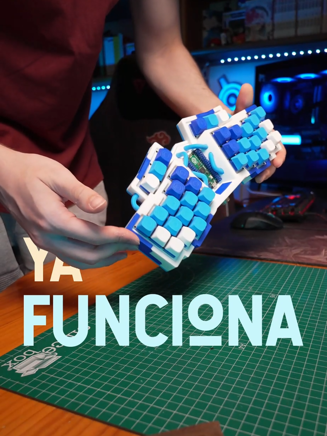 Tras terminar el teclado mecánico 100% impreso en 3d logré que funcionará, pero por qué no se puede usar? Vamos a intentar arreglarlo con la nueva @eufyMake #maker #3dprinting #3dprint #impresion3d #keyboard 