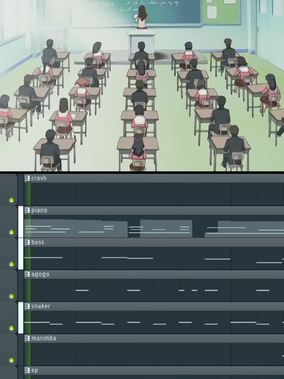 scoring practice w/ azumanga daioh #producer #music #filmscore #anime #azumangadaioh