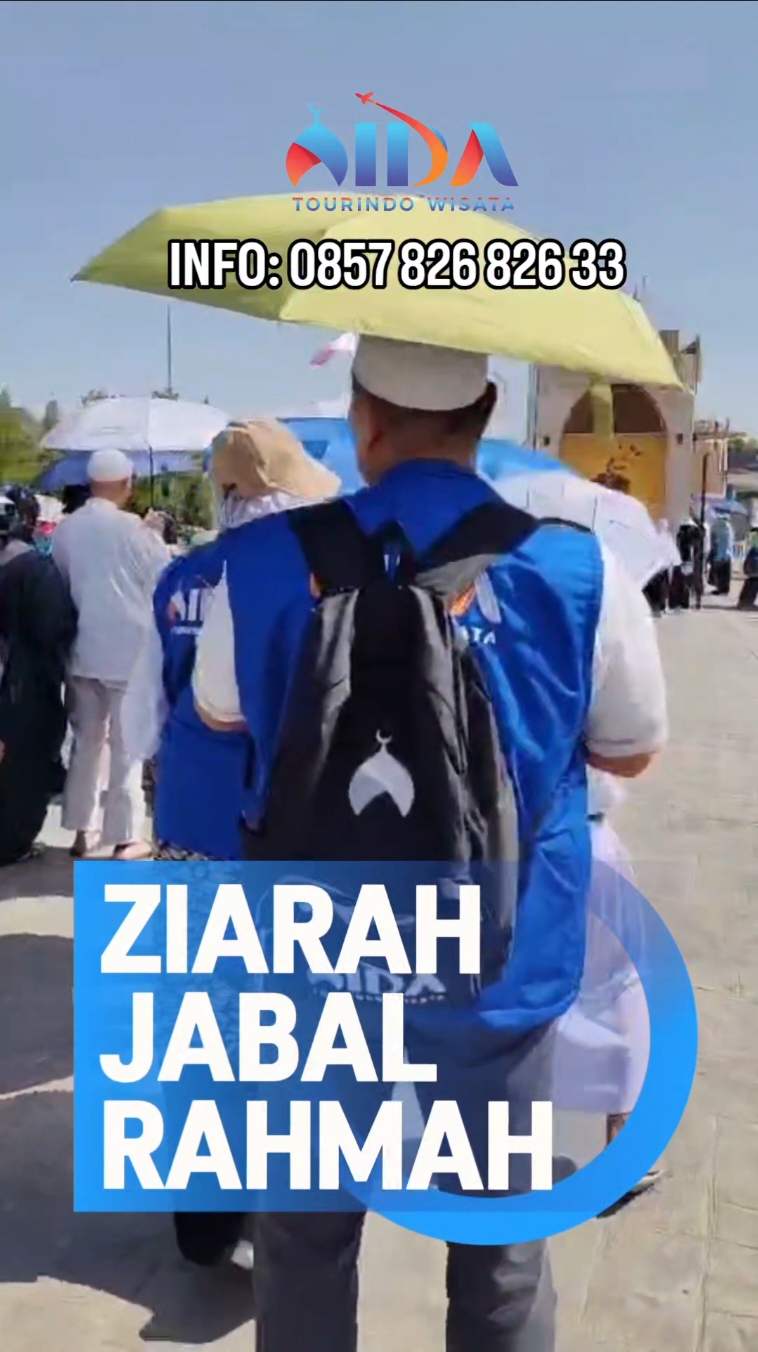 ZIARAH JABAL RAHMAH Sepenggal kisah jabal rahmah, seakan menjadi saksi bisu cinta dan kasih para utusan Allah.   Jabal rahmah juga salah satu ziarah Makkah yang terdapat dalam program haji dan umroh PT. Aida Tourindo Wisata. 𝗬𝗨𝗞 𝗕𝗘𝗥𝗚𝗔𝗕𝗨𝗡𝗚 𝗗𝗘𝗡𝗚𝗔𝗡 𝗣𝗧. 𝗔𝗜𝗗𝗔 𝗧𝗢𝗨𝗥𝗜𝗡𝗗𝗢 𝗪𝗜𝗦𝗔𝗧𝗔 𝗨𝗡𝗧𝗨𝗞 𝗠𝗘𝗟𝗔𝗞𝗦𝗔𝗡𝗔𝗞𝗔𝗡 𝗛𝗔𝗝𝗜 𝗗𝗔𝗡 𝗨𝗠𝗥𝗢𝗛. Hari ini, hari Jum'at, hari mustajab untuk berdoa dan perbanyak sholawat kepada Nabi Muhammad shallallahu alaihi wasallam. Semoga impian untuk berhaji dan berumroh Allah mudahkan, undangan untuk menempuh perjalanan mencari ampunan.   Yang perlu dijemput dengan kejujuran, doa, dan air mata, bukan semata dengan harta. Program haji khusus/plus PT AIDA TOURINDO WISATA, DP USD 4.000 langsung dapat nomor porsi resmi kemenag. Butuh konsultasi Haji & Umroh? Hubungi kami: 🕋 PT. Aida Tourindo Wisata (Penyelenggara Umroh & Haji  Terakreditasi)  ⏰ Jam Operasional: Senin - Jumat: 09:00 - 17:00 Sabtu - Minggu: 09:00 - 16:00 📞 0857-826-826-33 (WhatsApp / Call) ☎️ 021-4269977 / 021-4254686 🌐 www.aidatourindo.com Follow FB/IG/Youtube/Tiktok : @aidatourindo.official untuk update program dan penawaran terbaru! Email : info@aidatourindo.com 📌 Jl. Cempaka Putih Tengah No. 33 - Jakarta 10510 Melayani tamu Allah sejak tahun 2000 Baarakallahu Fikum #AidaTravel #PindahPIN #HajiTerjamin #HajiPlus #HajiNyaman #daftarhaji2025 #daftarhaji #bimbinganhaji #hajimabrur #TravelHaji #Manasik #ManasikHaji #HajiKhusus #OnhPlus #UmrohVIP #UmrahVIP #Umroh #Umrah #Haji #InfoHaji #programumroh#travelhajiumroh #travelhajiumrohjakarta #travelumrohmurah #travelhajiterpercaya #hajikhusus2026 #bpih2026  #haji2026 #hajiaidatour #jemaahhaji 