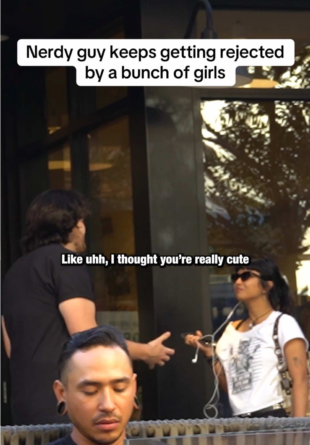This nerdy guy keeps getting rejected by a bunch of women 😔 #faceyourfear #rejection #rizz #dating #flirt 