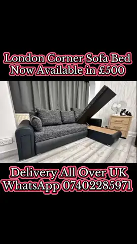 ‎Cozy up with with our London Corner Sofa Bed! ‎Perfect for lounging and relaxing. ‎WhatsApp 07402285971  ‎ ‎#SofaGoals #Corner #SofaDesign #HomeFurniture #LivingRoomFurniture  