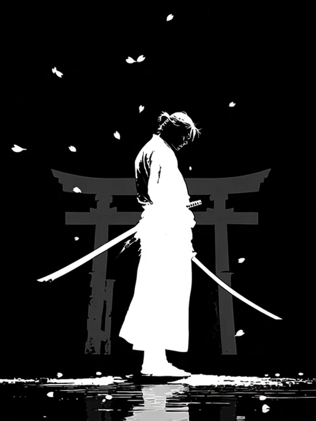 Lone Ronin stands guard #fyp #viral #livewallpapers #8kwallpaper #livewallpaper #wallpaper #foryou #aiart #ai