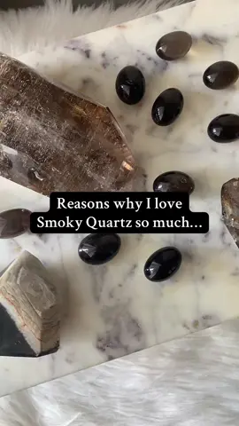 Smoky Quartz is an all around uplifting crystal for me - how do you feel about it?   #smokyquartz #crystalsforbeginners #crystalsoftiktok #crystalproperties #mytypeofcrystal 