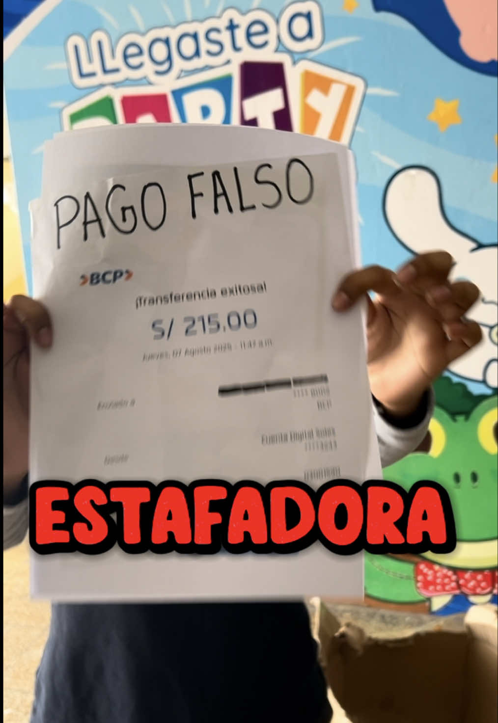 Acompáñame a darle una lección a una mala persona 🙅‍♀️  . #partyproducts #falso #pedidos #pagofalso #estafadordescubierto 