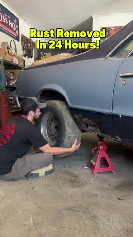 Dropped an old El Camino drum brake in PB Blaster rust bath for 24 hours... the results shocked me 😳 #RustRemoval #CarRestoration #PBBlaster #RustRepair #ClassicCar          
