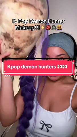 THIS WAS SO MUCH FUN AND THESE TRANSITIONS ARE ABOUT TO EAT 💕💕💕 #gorgyesbeauty #kpopdemonhunters #cosplay #makeup #rumi 