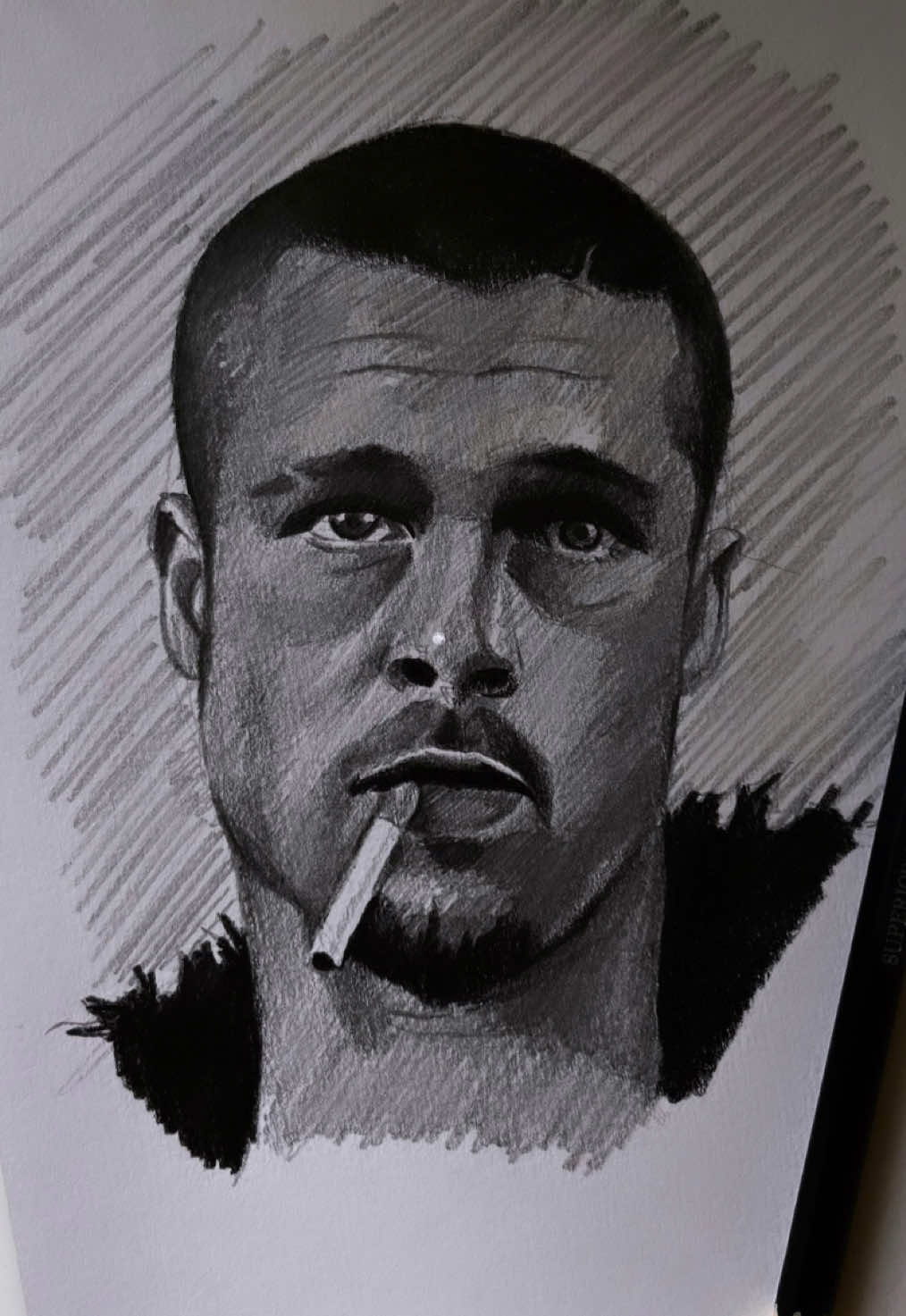 You see him this time right? #drawing #learntodraw #howtodraw #drawingtutorial #tylerdurden  