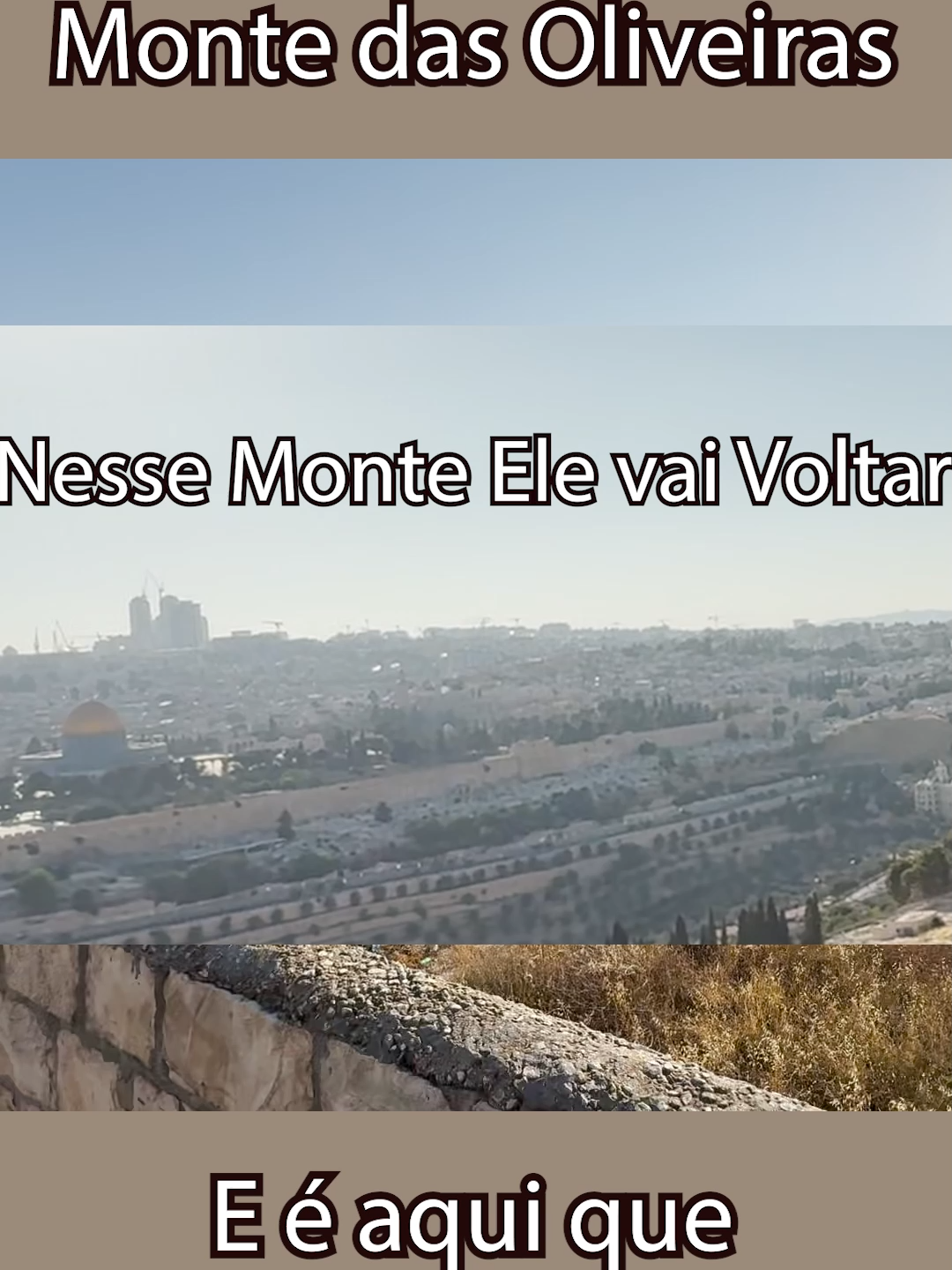 E é aqui que Ele vai voltar!#israel #jerusalem