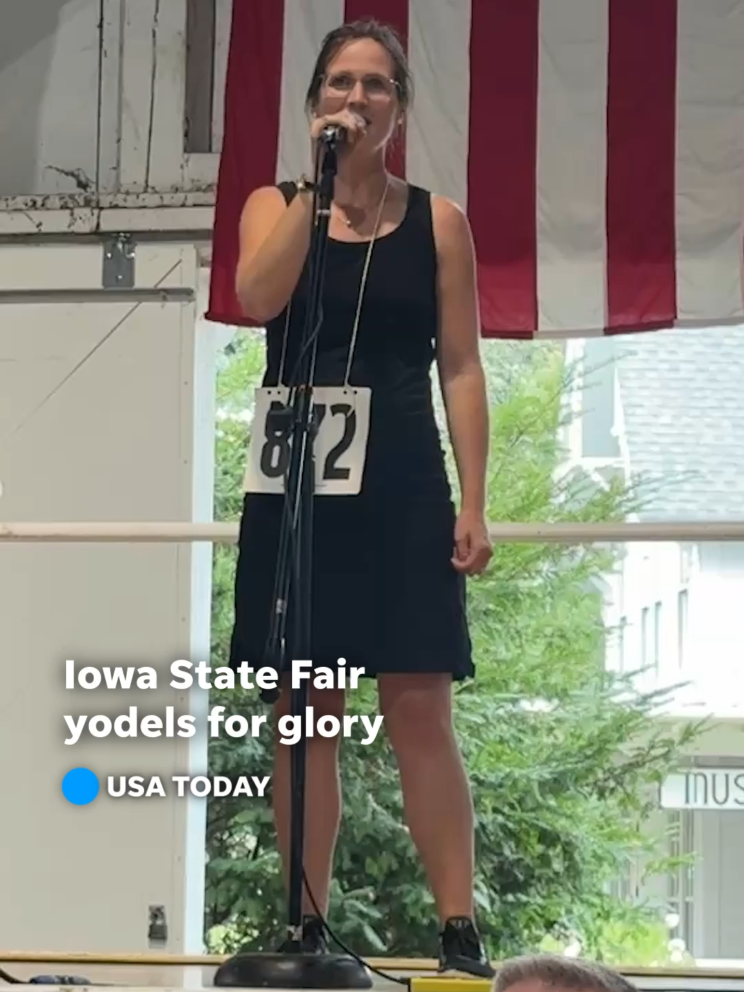 Pioneer Hall was packed to be serenaded by this year's yodeling contest at the Iowa State Fair, Marissa Waldo's yodel won first place.
