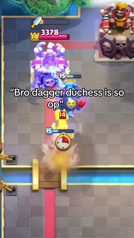 Bud got folded by 10 hp #clashroyale #daggerduchess #nerf #trash 