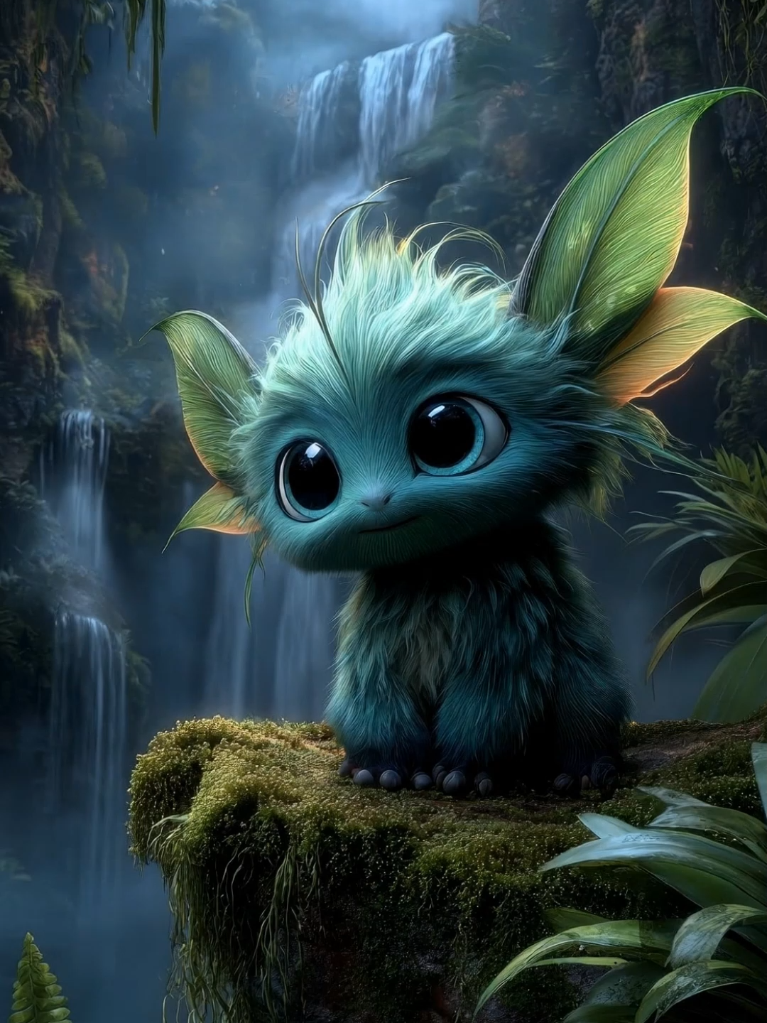 Above the roar, wings hum the air A fleeting dance, so light, so rare They circle once, then fade from sight While waters sing in silver light #cutecritters #waterfallvibes #enchantedriver #wholesomevibes #animatedwallpaper Sous la brume, un vol vient tournoyer Dans un éclat doux, il s’est envolé Ne reste que l’écho des ailes discrètes Et le chant clair des eaux parfaites #créature #féerique #tropcute #enboucle