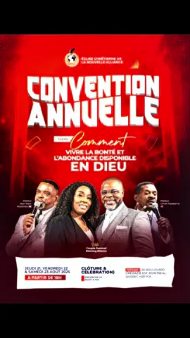 🔥PLUS QUE 7 JOURS ! 🔥 Le compte à rebours est lancé… 📅 Du 21 au 24 août 2025, Montréal sera le rendez-vous de la gloire de Dieu ! 💥 Ta vie ne sera plus jamais la même… Sois prêt à vivre une expérience qui marquera ton histoire spirituelle ! 📍 20 Boul. Crémazie Est, Montréal 🗣️ Partage ce message et invite quelqu’un aujourd’hui. ⏳ Le ciel est prêt… et toi ? #ConventionAnnuelle #21AnsDeGrâce #AnniversaireEglise #EcnaMinistries #Amenetc’estfinal    