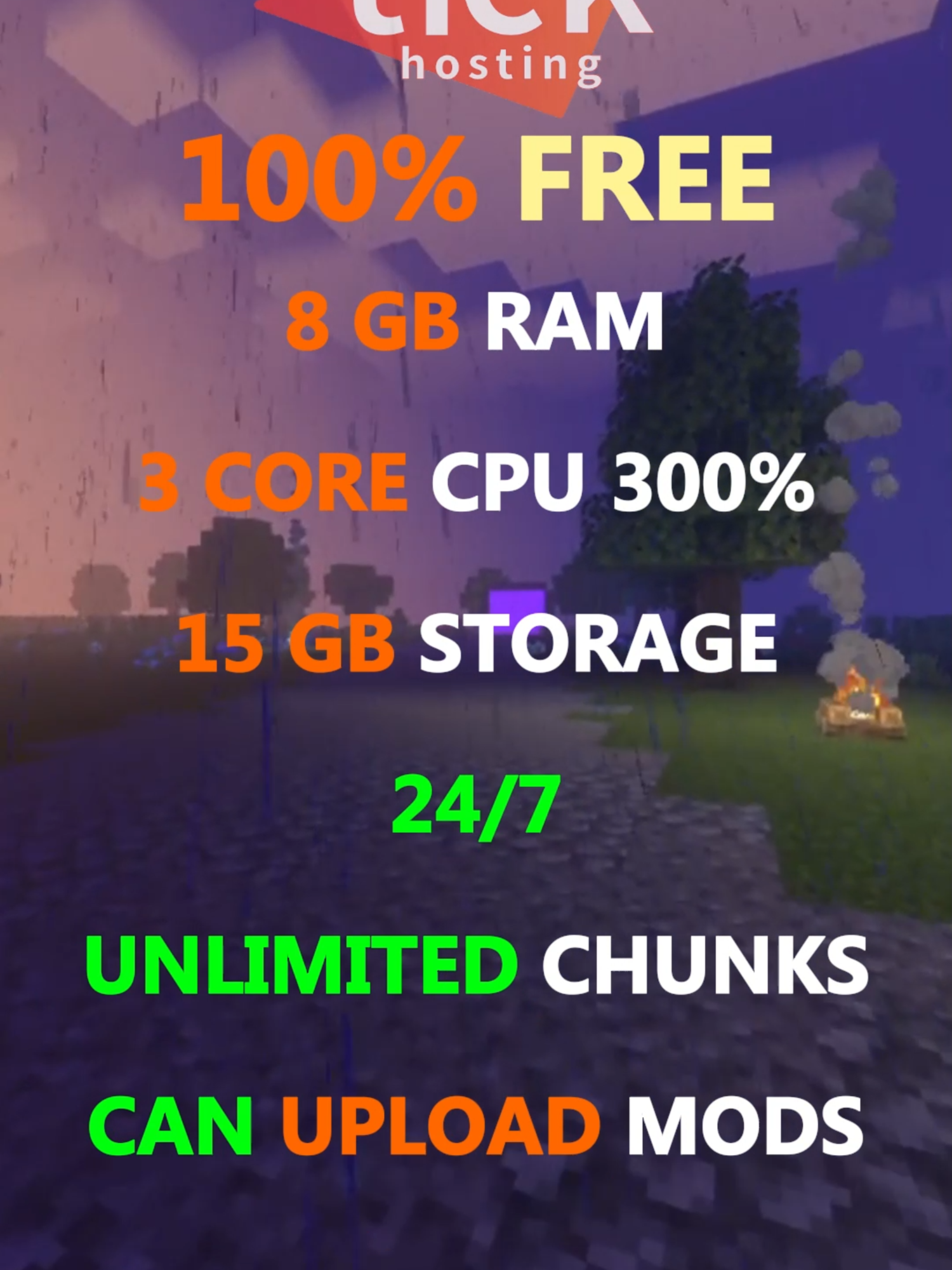 Come try the best free hosting! tickhosting.com #tickhosting #free #freehosting #besthosting #hosting #minecrafthosting #minecrafthostingfree