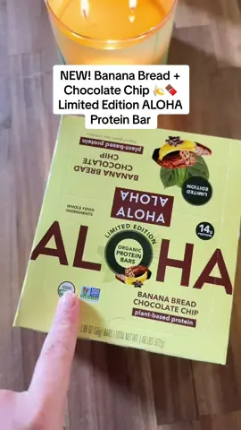 Banana bread lovers… this one’s for you! 🍌✨ Indulge in the rich taste of homemade banana bread studded with melty chocolate chips plus 14g of plant based protein. 😍 This limited edition @ALOHA Protein bar won’t be around forever and it JUST RESTOCKED… better snag it before it’s gone! 💪🍫 #ALOHAprotein #BananaBreadVibes #LimitedEditionSnack #ProteinWithPurpose #PlantBasedFuel 