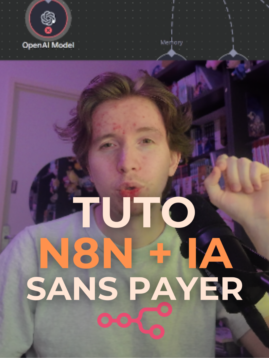 Comment faire de l’automatisation IA N8N mais sans payer pour les appels à GPT. Il y a une solution toute simple avec LM Studio, qui permet de faire tourner plein de modèles en local. #ai #chatgpt #n8n #automatisation  #pixelcrafted